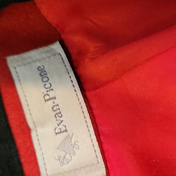 Vintage Evan Picone Red Wool Blazer with Velvet Collar size 8 - Picture 8 of 14